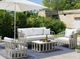 Intercon Alexa White Aluminum/Stone Outdoor Coffee Table-4