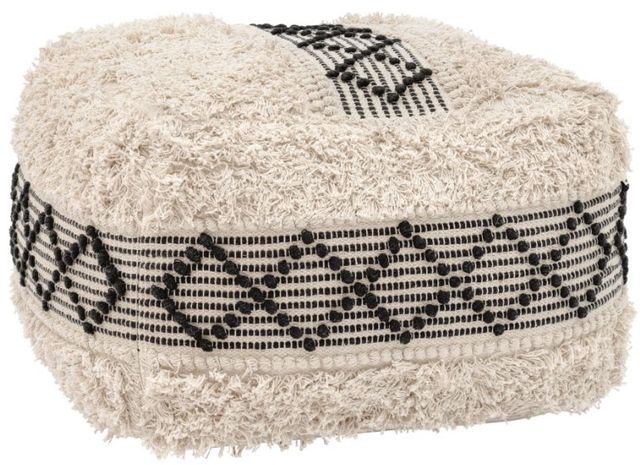 Zuo® Modern Pisco Beige Black Ottoman-0