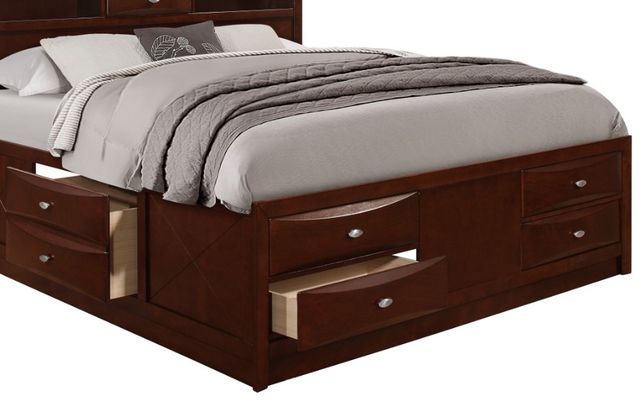 Global Furniture USA Linda Merlot Queen Panel Storage Bed-2