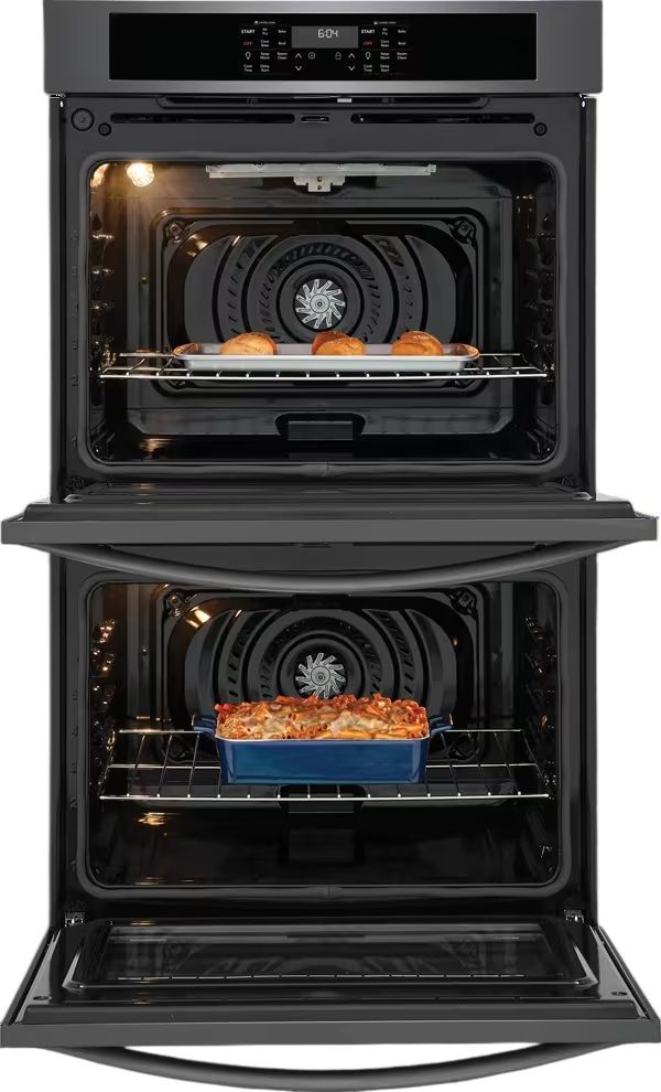 Frigidaire® 30” Black Stainless Steel Electric Double Wall Oven with Air Fry-3