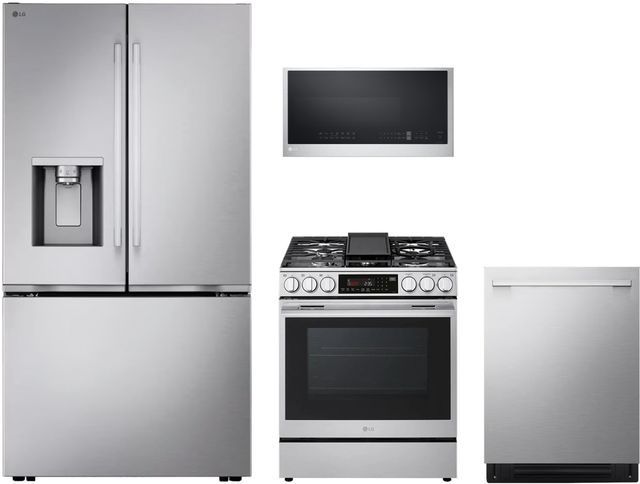LG 4 Piece PrintProof™ Stainless Steel Electric Kitchen Package-0