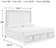 Signature Design by Ashley® Chalanna White California King Upholstered Storage Panel Bed-4