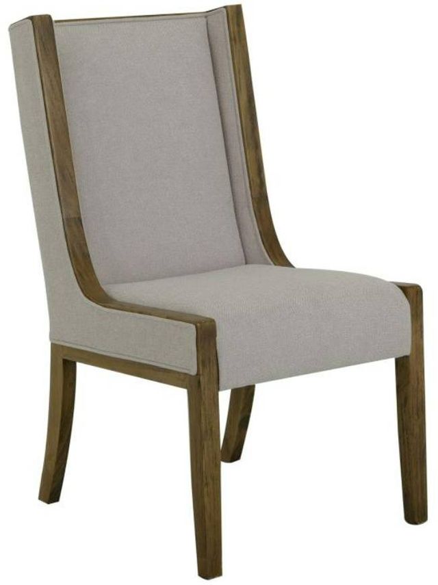 International Furniture Direct Balam Ivory-Stained Brown Side Chair-0
