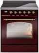 Ilve® Nostalgie II Series 30" Burgundy Pro Style Induction Range-0