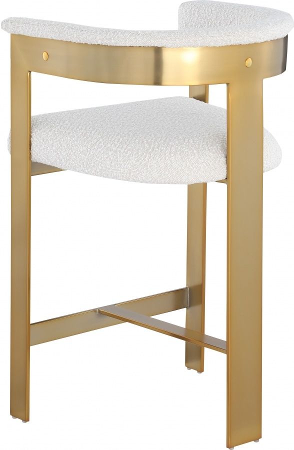 Meridian Furniture Romeo Brushed Cream/Gold Counter Stool-3