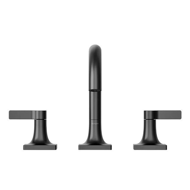 KOHLER® Venza® Matte Black 0.5 GPM Widespread Bathroom Sink Faucet-1