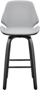 Armen Living Arabella Gray/Matte Black Bar Stool-3
