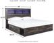 Signature Design by Ashley® Drystan Brown King 2-Drawer Storage Bookcase Bed-1