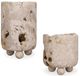 Uttermost® Quarried Stone 2-Piece White Indoor-Outdoor Candleholders-0