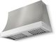 La Cornue Cornufé Marquee 44" Stainless Steel Wall Mounted Range Hood with Polished Chrome Trim-0