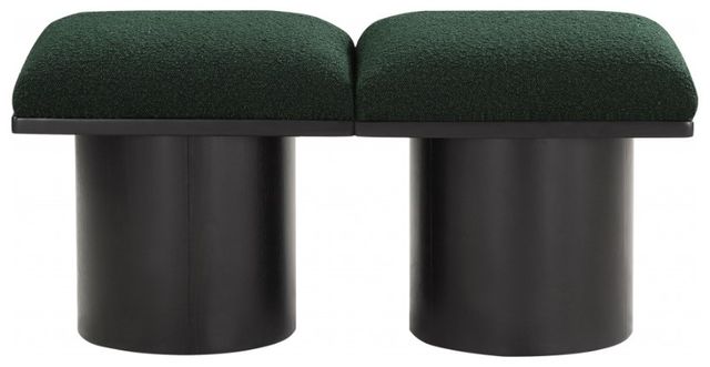 Meridian Furniture Pavilion 2-Piece Green/Black 36" Modular Bench-1