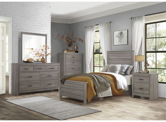 Mazin Furniture Waldorf Dark Gray Dresser Mirror-2