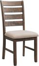 Elements International Jax Cherry/Cream Ladder Back Dining Side Chair-0