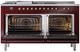 Ilve® Nostalgie II Series 60" Burgundy Pro Style Dual Fuel Range-4