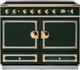 La Cornue CornuFé 90 Albertine 36" Brands Hatch Green Pro Style Induction Range with Polished Brass Trim-0