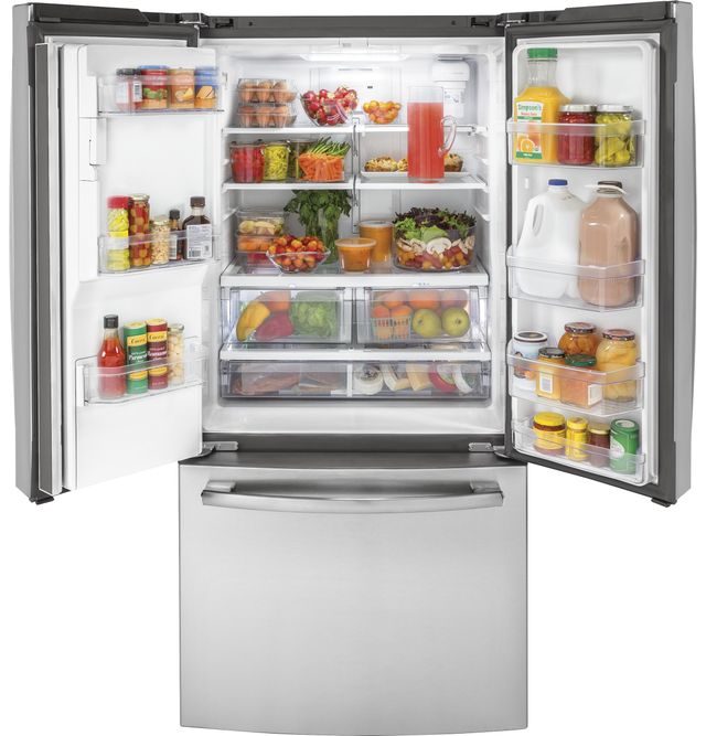 GE® 17.5 Cu. Ft. Stainless Steel Counter Depth French Door Refrigerator-3