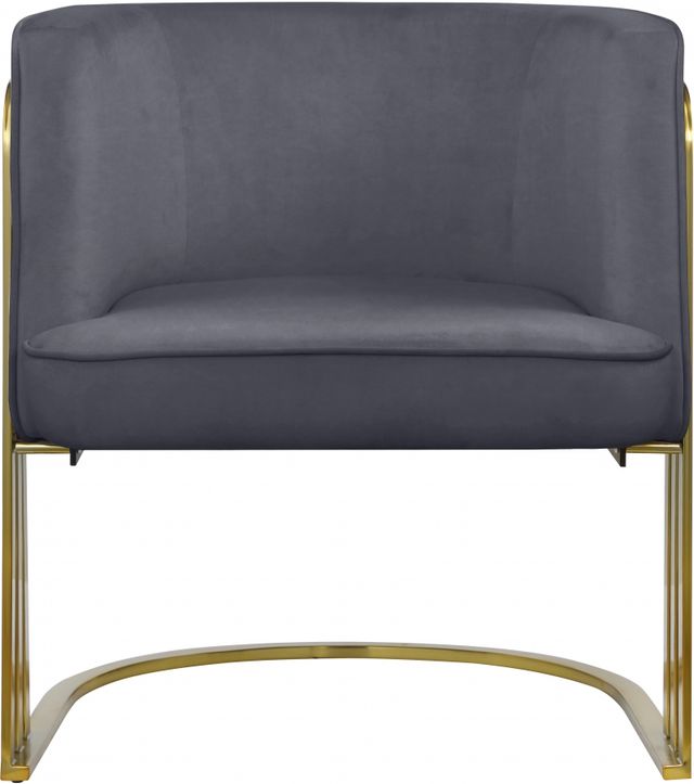 Meridian Furniture Rays Grey Velvet Accent Chair-3