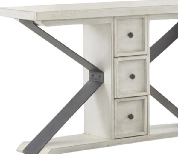 Legacy Classic Coming Home Chalk Sofa Table with Gray Base-1