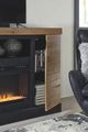 Signature Design by Ashley® Tonnari Two-Tone Brown Extra Large TV Stand with Fireplace Option-5