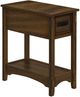 Monarch Specialties Inc. Brown Walnut Veneer 2-Tier Narrow End Table-0