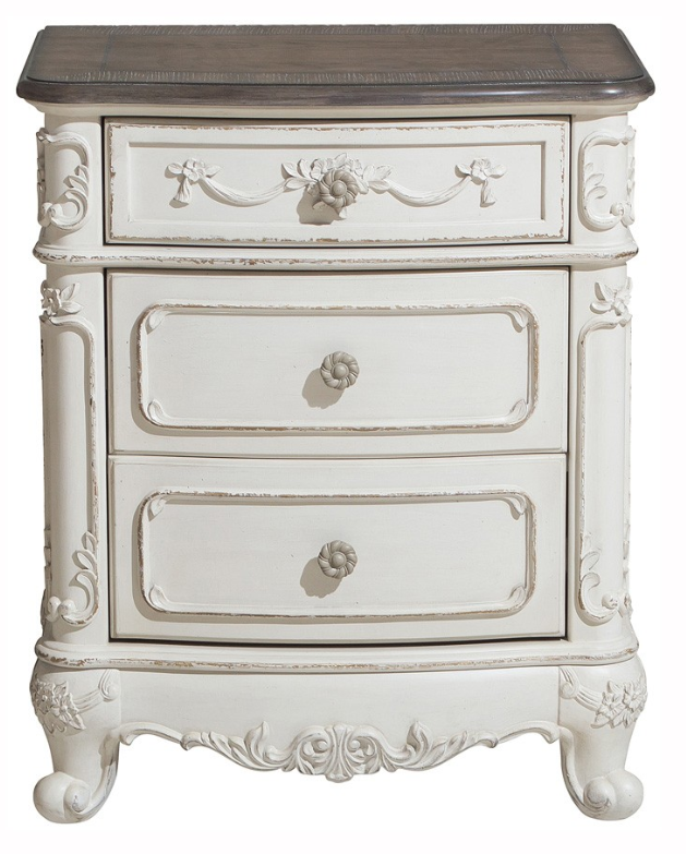 Mazin Furniture Cinderella White Nightstand-0