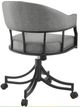 Armen Living Tibet Black/Gray Dining Arm Chair-2