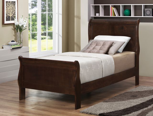 Coaster® Louis Philippe Twin Sleigh Panel Side Rails and Slats-0