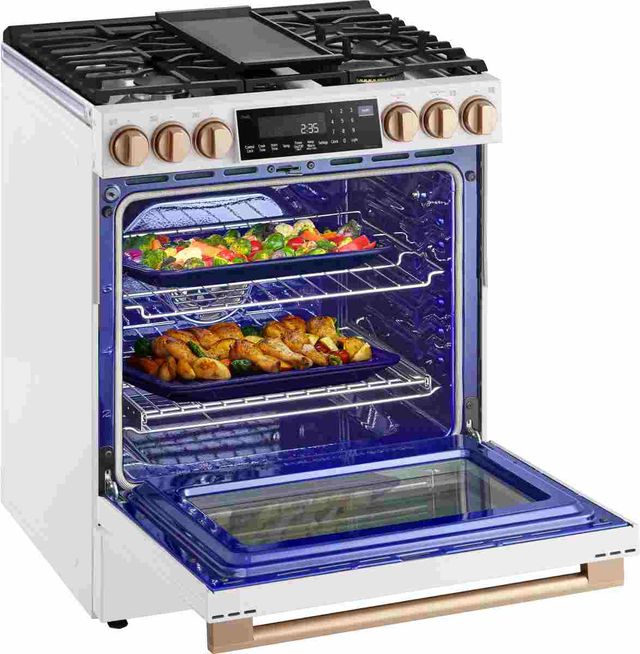 LG Studio 30" Essence White Slide In Gas Range -3