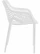 Meridian Furniture Mykonos White Plastic Outdoor Patio Dining Chair-2