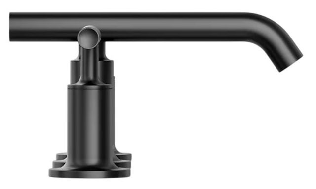 KOHLER® Purist® Matte Black Widespread Bathroom Sink Faucet with Lever Handles-2