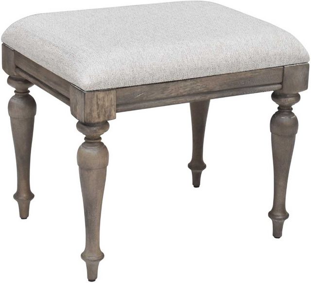 Steve Silver Co. Highland Park Beige/Waxed Driftwood Vanity Bench
