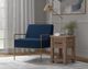 International Furniture Direct Aragon Blue/Gold Accent Chair-1