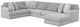 Jackson Furniture Logan 3-Piece Gray U-Shape Right-Arm Facing Sectional and Chaise-0