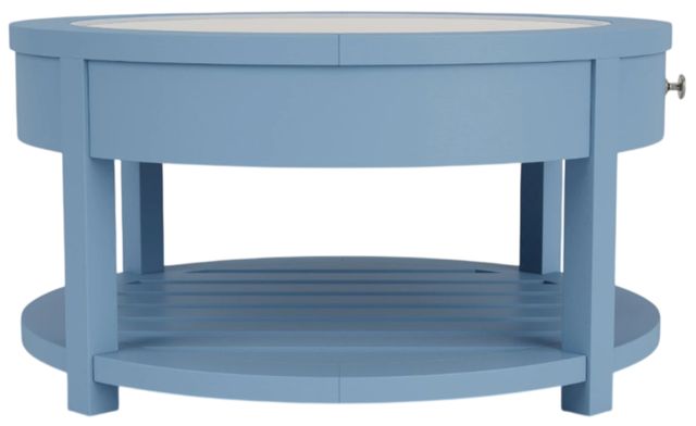 Riverside Furniture Rosalie Cabana Blue Round Cocktail Table-2