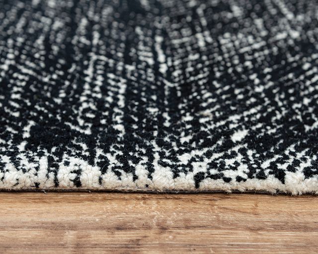 Rizzy Home Etchings Black 5'x8' Rectangular Rug-1