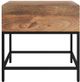 Inspire™ Ojas Natural Burnt Accent Table with Black Base-1