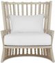 Currey & Company Norene Muslin Fog Gray Wing Chair-1