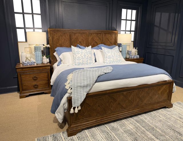 Legacy Classic Echelon Heritage Walnut Queen Parquet Panel Bed-1