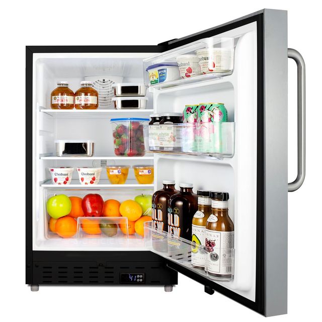 Summit® 3.5 Cu. Ft. Stainless Steel Under The Counter Refrigerator-2