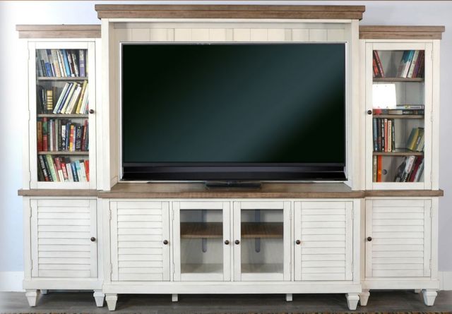 Sunny Designs™ Pasadena Buckskin/Marble White Entertainment Wall-3