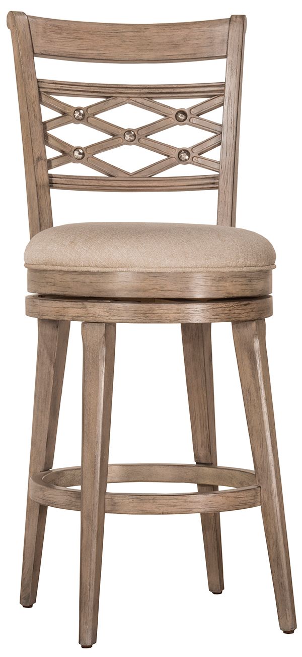 HH2 Home Chesney Weathered Gray Swivel Bar Stool-0
