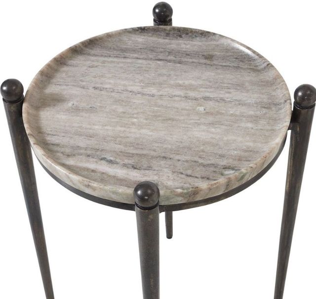 Uttermost® Nahunta Gray Accent Table with Dark Bronze Base-4