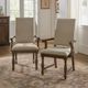 Mazin Furniture Stonington Brown/Gray Dining Room Arm Chair-3