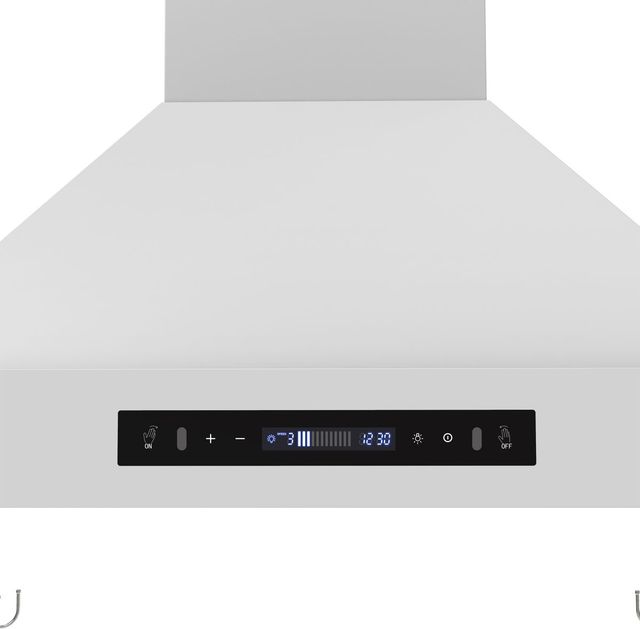 FORNO® Venezia Series Alta Qualita 30" White Wall Mounted Range Hood-3