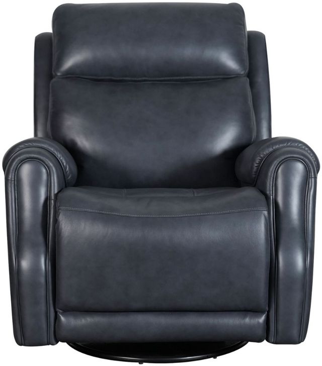 Liberty Furniture Clinton Carmel Slate Leather Swivel Glide Power Recliner with Power Headrest and Power Lumbar-2