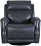 Liberty Furniture Clinton Carmel Slate Leather Swivel Glide Power Recliner with Power Headrest and Power Lumbar-2