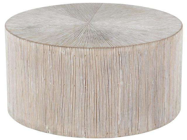 Deco Marche Brown Starburst Drum Coffee Table-0
