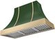 AGA Cascade 48" Cornwall Green Wall Mounted Range Hood with Brushed Brass Trim-0