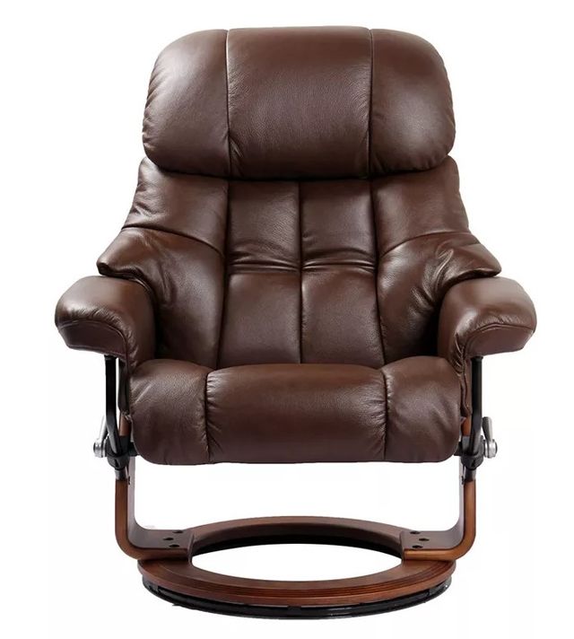 BenchMaster High Line Nicholas Chocolate Brown Chair and Ottoman Set-1