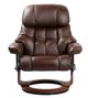 BenchMaster High Line Nicholas Chocolate Brown Chair and Ottoman Set-1